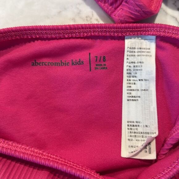 Abercrombie Kids High Neck Two Piece Ribbed Swimsuit. Size 7/8 - Picture 4 of 6